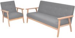 vidaXL Set canapele 2 piese Textil Gri deschis GartenMobel Dekor (275177) Canapea