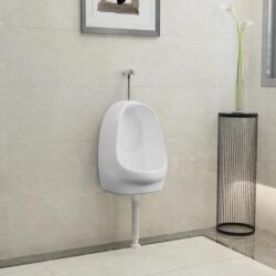 vidaXL Pisoar de perete cu supapa pentru spalare, alb, ceramica GartenMobel Dekor (143986)