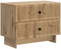 vidaXL Noptiera cu 2 sertare, stejar artizanal, 62 x 34, 5 x 47, 5 cm (893864)