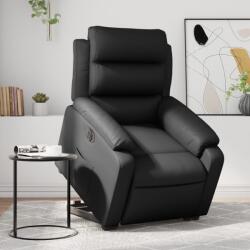 vidaXL Fotoliu rabatabil electric cu ridicare, negru, piele ecologica GartenMobel Dekor (3205056)