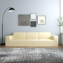 vidaXL Husa elastica pentru canapea cu 4 locuri poliester jersey crem GartenMobel Dekor (332947)