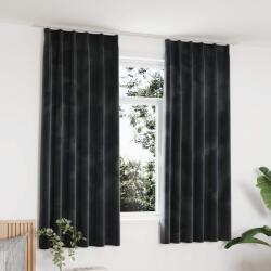 vidaXL Draperii opace, 2 buc. , antracit, 140x175 cm, catifea, carlige GartenMobel Dekor (134500)
