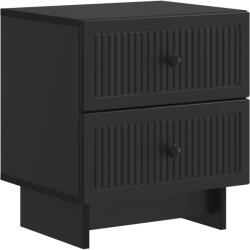 vidaXL Noptiera neagra cu 2 sertare, lemn prelucrat, 43 x 34, 5 x 47, 5 cm (893837)