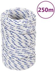 vidaXL Franghie de barca, alb, 2 mm, 250 m, polipropilena GartenMobel Dekor (152267)