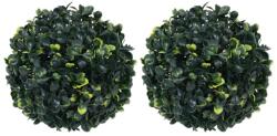 vidaXL Bile de arbusti cimisir artificiali, 2 buc. , 22 cm GartenMobel Dekor (315468)