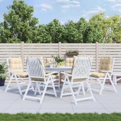 vidaXL Perne scaun cu spatar mic, 6 buc. , bej, textil oxford GartenMobel Dekor (377682)