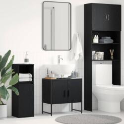 vidaXL Dulap pentru chiuveta de baie Stejar negru 60 x 30 x 60 cm GartenMobel Dekor (863120)