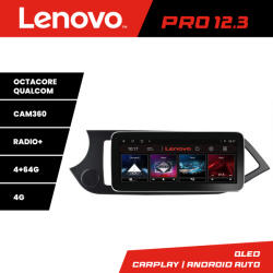 Lenovo Navigatie Kia Picanto 2011-2015 Lenovo PRO 12.3 QLED 4G GPS DSP (KIT-217+PRO-12.3-4+64)
