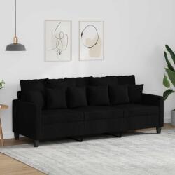 vidaXL Canapea cu 3 locuri, negru, 180 cm, material textil GartenMobel Dekor (359279) Canapea