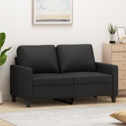 vidaXL Canapea cu 2 locuri, negru, 120 cm, piele ecologica GartenMobel Dekor (359132) Canapea