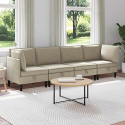 vidaXL Set de mobilier pentru living 4 pcs Nisipiu Tesatura GartenMobel Dekor (3413789) Canapea