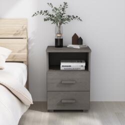 vidaXL Noptiera "HAMAR, " gri deschis, 40x35x62 cm, lemn masiv de pin GartenMobel Dekor (340415)