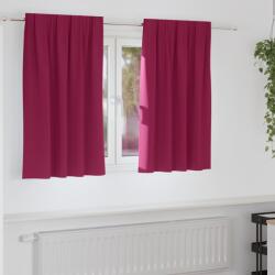 vidaXL Perdele Opaque cu Inel 2 pcs Rosu Vin 140 x 140 cm Poliester GartenMobel Dekor (4107463)