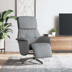 vidaXL Fotoliu rabatabil cu suport de picioare, gri deschis, textil GartenMobel Dekor (356657)