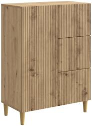 vidaXL Bufet Stejar Artizanal 66 x 34, 5 x 90 cm Lemn prelucrat GartenMobel Dekor (894634) Comoda