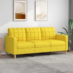 vidaXL Canapea cu 3 locuri, galben deschis, 180 cm, material textil GartenMobel Dekor (359104) Canapea
