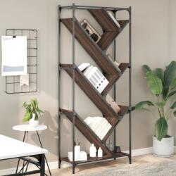 vidaXL Biblioteca, stejar maro, 79x30x180 cm, lemn prelucrat/metal GartenMobel Dekor (845435) Biblioteca