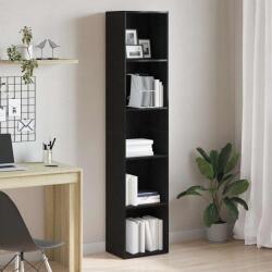 vidaXL Dulap de carti din stejar negru 40x30x189 cm, lemn stratificat GartenMobel Dekor (862469) Biblioteca