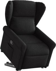 vidaXL Fotoliu rabatabil cu ridicare pe verticala, negru, textil GartenMobel Dekor (3303376)