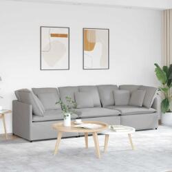 vidaXL Canapea modulara cu perne, gri nor, textil GartenMobel Dekor (3321276) Canapea