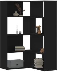 vidaXL Biblioteca 4 niveluri, negru, 85x85x140 cm, lemn prelucrat GartenMobel Dekor (3307811) Biblioteca