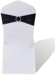 vidaXL Funda elastica decorativa scaun, catarama diamante, negru, 25 buc. GartenMobel Dekor (130346)