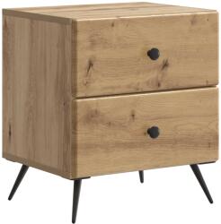 vidaXL Noptiera cu 2 sertare, stejar artizanal, 43 x 34, 5 x 47, 5 cm (895463)