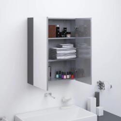 vidaXL Dulap de baie cu oglinda, gri stralucitor, 60x15x75 cm, MDF GartenMobel Dekor (331526)