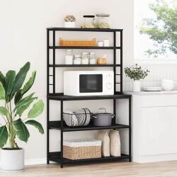 vidaXL Raft de bucatarie Stejar Negru 100 x 40 x 168 cm Lemn compozit GartenMobel Dekor (883892) Biblioteca