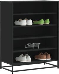vidaXL Pantofar, negru, 75x38x97, 5 cm, lemn prelucrat/metal GartenMobel Dekor (3300870) Pantofar