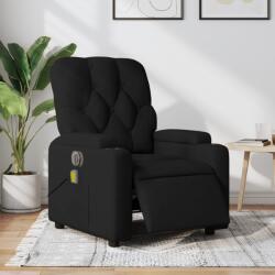 vidaXL Fotoliu electric de masaj rabatabil, negru, textil GartenMobel Dekor (3204700)