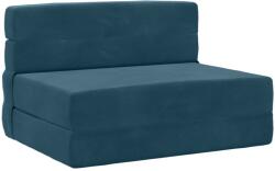 vidaXL Canapea Plianta cu Pat albastru 190 x 70 x 15 cm Catifea GartenMobel Dekor (900091) Canapea