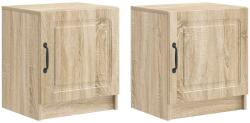 vidaXL Set 2 noptiere din lemn prelucrat, stejar sonoma, 43x34, 5x47 cm (895720)