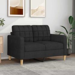 vidaXL Canapea cu 2 locuri, negru, 120 cm, material textil GartenMobel Dekor (359087) Canapea