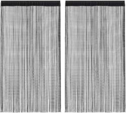 vidaXL Draperii cu franjuri, 2 buc. , 100 x 250 cm, negru GartenMobel Dekor (132400)