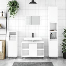 vidaXL Dulap pentru baie, alb extralucios, 80x33x60 cm, lemn compozit GartenMobel Dekor (831630)