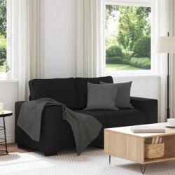 vidaXL Canapea cu 2 locuri, neagra, 160x77x82 cm, material textil GartenMobel Dekor (4105158) Canapea
