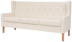 vidaXL Canapea cu 3 locuri, material textil, alb crem GartenMobel Dekor (245451) Canapea