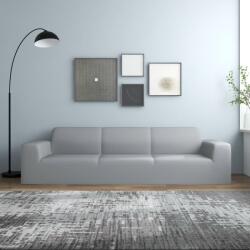 vidaXL Husa elastica pentru canapea cu 4 locuri poliester jersey gri GartenMobel Dekor (332943)