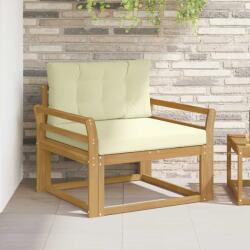 vidaXL Canapea Medie pentru Exterior Poliester Alb GartenMobel Dekor (3439009) Canapea