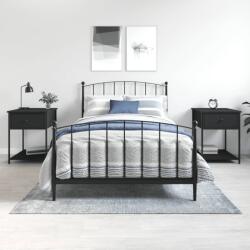 vidaXL Noptiere, 2 buc. , negru, 44x45x58 cm, lemn compozit GartenMobel Dekor (825844)