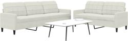 vidaXL Set de canapele cu perne, 2 piese, crem, catifea GartenMobel Dekor (3278479) Canapea