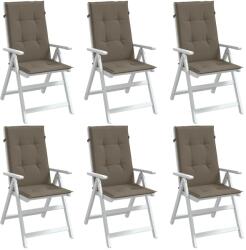 vidaXL Perne scaun spatar înalt 6buc melanj gri taupe120x50x4cm textil GartenMobel Dekor (4002438)