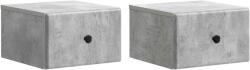 vidaXL Set 2 noptiere suspendate gri beton, 34, 5 x 33 x 20 cm, vidaXL (899112)
