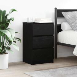 vidaXL Noptiera cu 3 sertare Negru 39x35x65 cm GartenMobel Dekor (861339)