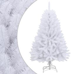 vidaXL Brad de Craciun artificial cu suport si balamale, alb, 120 cm GartenMobel Dekor (357784)