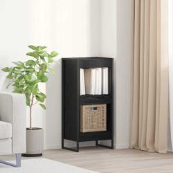 vidaXL Dulap pentru carti Stejar Negru 80 x 30 x 155 cm Lemn compozit GartenMobel Dekor (886360) Biblioteca
