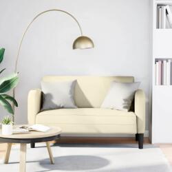 vidaXL Canapea Loveseat crem 110 cm piele artificiala GartenMobel Dekor (4100537) Canapea
