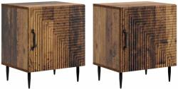 vidaXL Set 2 noptiere pentru dormitor, lemn vechi, 43 x 34, 5 x 50 cm (894812)