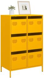 vidaXL Dulap înalt, galben mustar, 68x39x101, 5 cm, otel GartenMobel Dekor (851223) Comoda